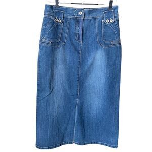 Vintage 90’s Defuze U.S.A.Brand  denim maxi skirt.